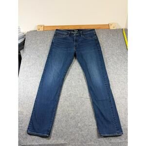 Revtown Automatic Jeans Mens 35x34 Fits (36x32) Blue Dark Wash Denim Stretch